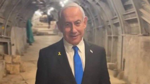 Criminal Netanyahu appears in video inside tunnel beneath Al-Aqsa Mosque