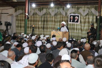 نماز جمعه شیعیان غرب کابل با محوریت وحدت اسلامی و حمایت از فلسطین + تصاویر