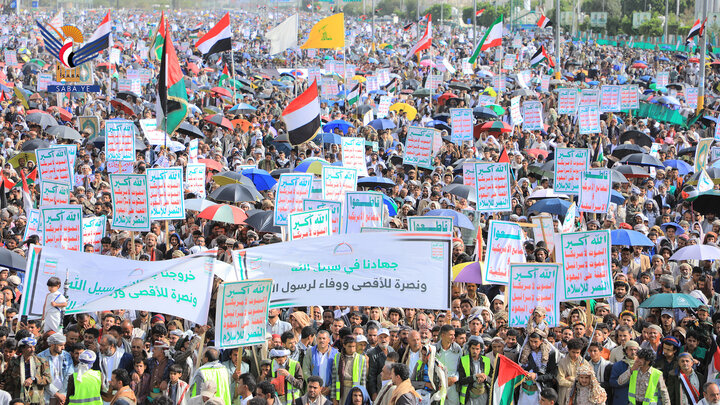 تقرير مصور/ مسيرة مليونية بالعاصمة صنعاء نصرة للمسجد الأقصى والشعب الفلسطيني