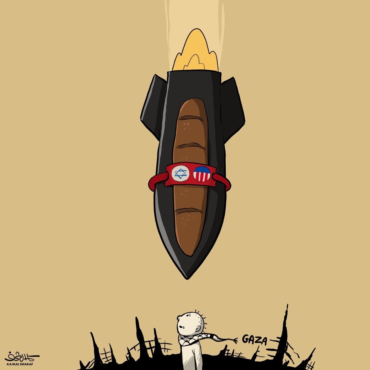 Cartoon: Humanitarian aid to Gaza!