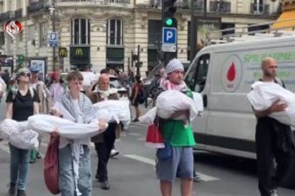 Mass protest in Paris demands end to Israeli blockade on Gaza