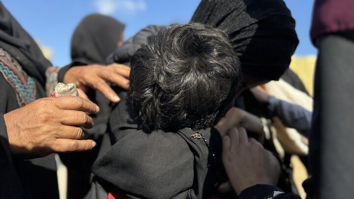 پیکر شهدای فلسطینی که برای دریافت کمک‌های بشردوستانه تجمع کرده بودند