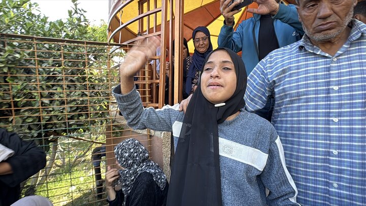 پیکر شهدای فلسطینی که برای دریافت کمک‌های بشردوستانه تجمع کرده بودند