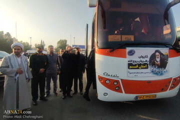 گزارش تصویری | اعزام کاروان‌های اعزامی از شهر قم به مرقد امام خمینی(ره)
