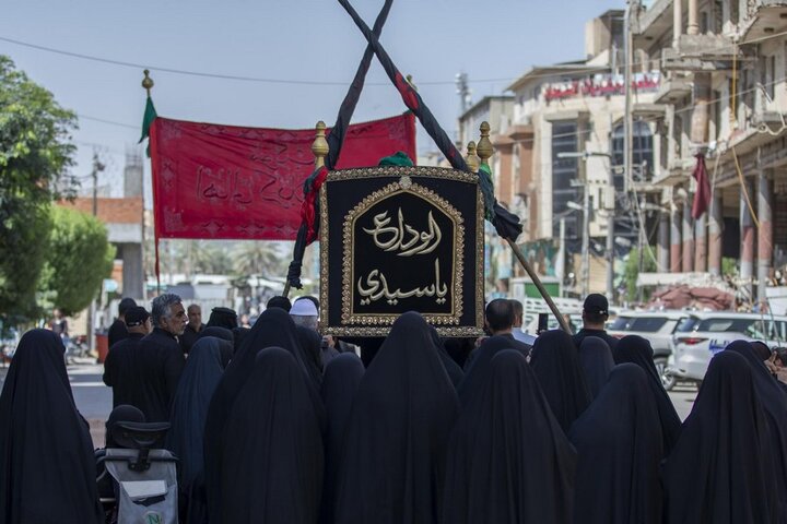 تقرير مصور/  تشييع النعش الرمزي للإمام الباقر (ع) في كربلاء المقدسة