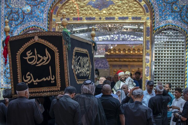 تقرير مصور/  تشييع النعش الرمزي للإمام الباقر (ع) في كربلاء المقدسة