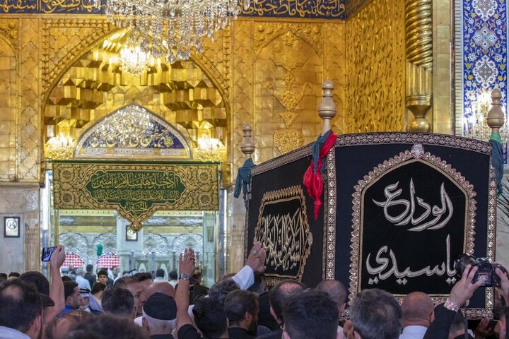 تقرير مصور/  تشييع النعش الرمزي للإمام الباقر (ع) في كربلاء المقدسة