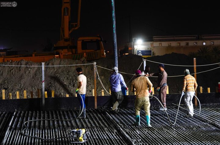 تقرير مصور/ برعاية العتبة العلويّة.. إنجاز المرحلة الأولى من صبّ سقف نفق الشيخ الطوسي تسهيلًا لمرور الزائرين