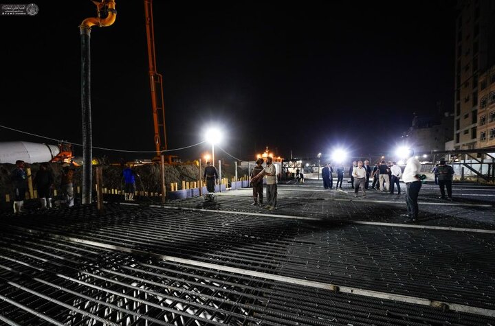 تقرير مصور/ برعاية العتبة العلويّة.. إنجاز المرحلة الأولى من صبّ سقف نفق الشيخ الطوسي تسهيلًا لمرور الزائرين