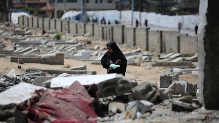 Photos: Complete destruction of Al-Ansar Mosque and a cemetery in Gaza