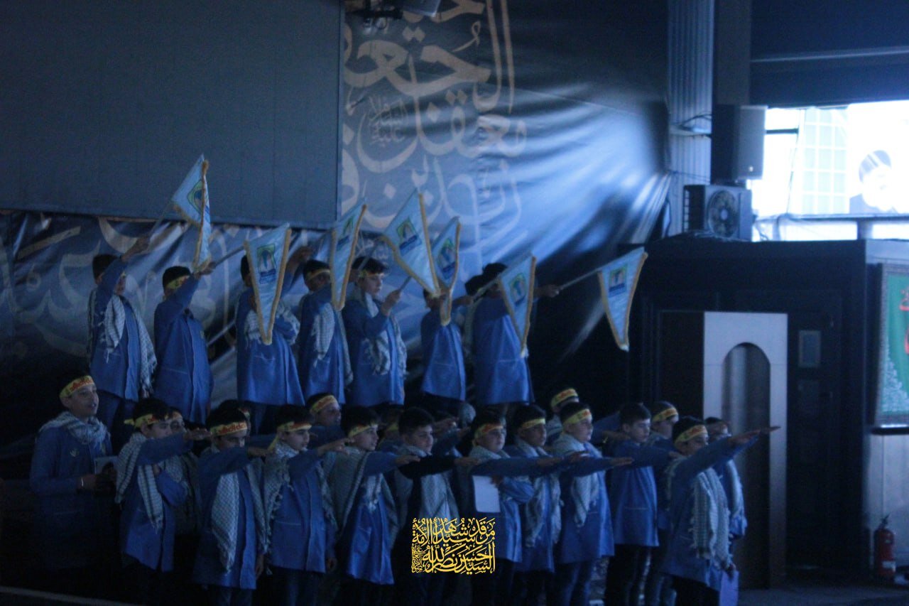 تجدید عهد دانشآموزان با آرمانهای شهید سید حسن نصرالله + تصاویر