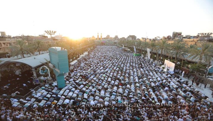 تقرير مصور/ حضور واسع بإقامة صلاة عيد الأضحى المبارك بين الحرمين في كربلاء