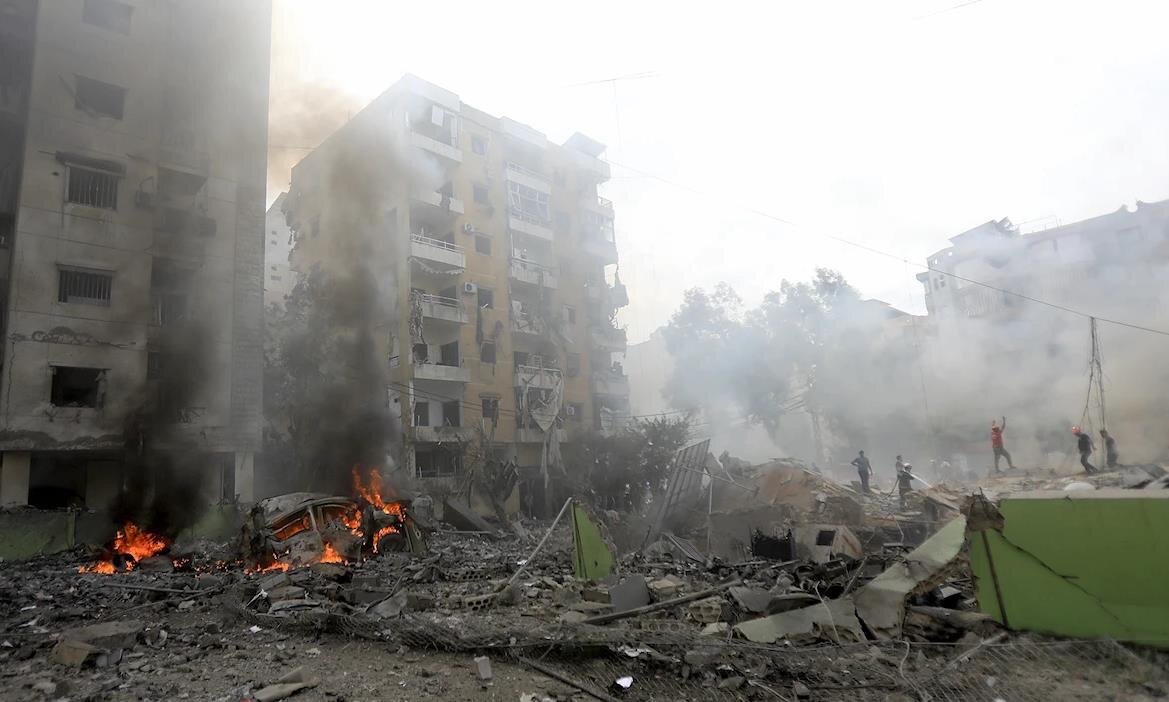 الاعتداء الصهيوني على الضاحية الجنوبية لبيروت يُخلف دمارًا واسعًا بالأبنية
