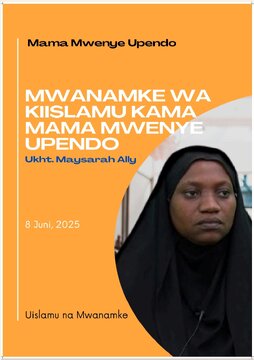Uislamu na Mwanamke: Mwanamke wa Kiislamu Kama Mama Mwenye Upendo