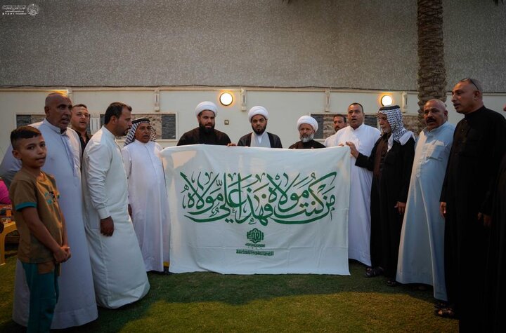 رايات الغدير الأغرّ تصل إلى المزارات الشريفة المباركة في أنحاء العراق