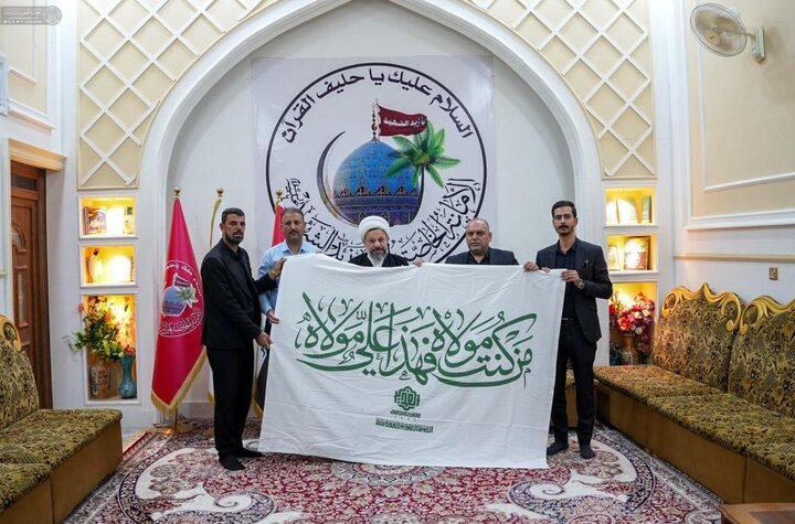 رايات الغدير الأغرّ تصل إلى المزارات الشريفة المباركة في أنحاء العراق