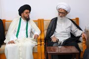 آية الله النجفي يستقبل نائب رئيس الحركة الجعفرية في إقليم السند