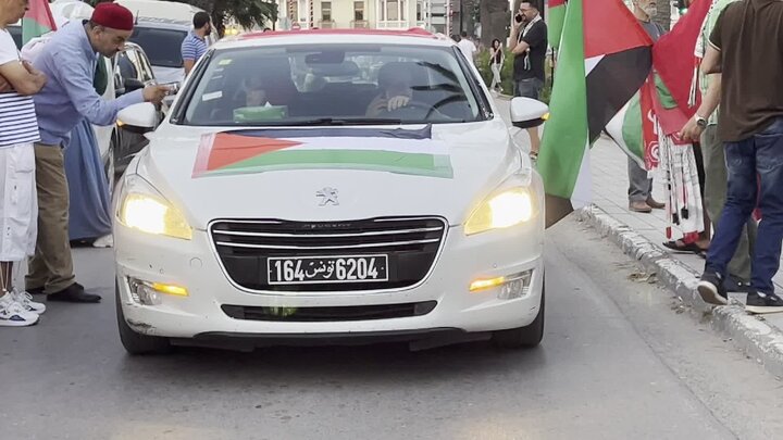 انطلاق قافلة النشطاء التونسيين لكسر الحصار الإسرائيلي على غزة