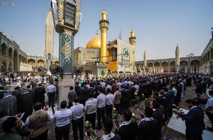 تقرير مصور/ مراسم رفع راية الغدير الأغر في حرم أمير المؤمنين (ع)