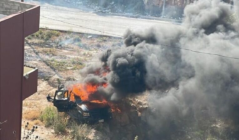 Israeli drone strike hits vehicle in southern Lebanon, causes explosion