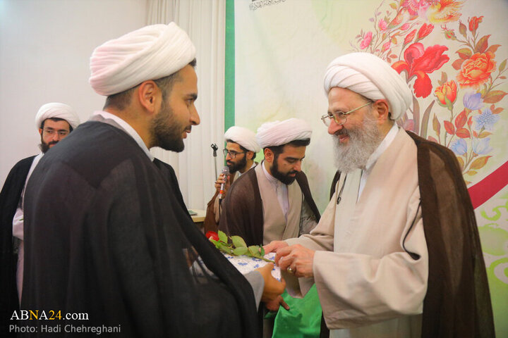 Photos: Imam Hadi birth anniversary, turban-wearing ceremony held in Qom