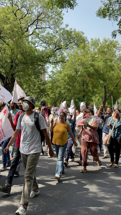 protest Against Israel in Delhi