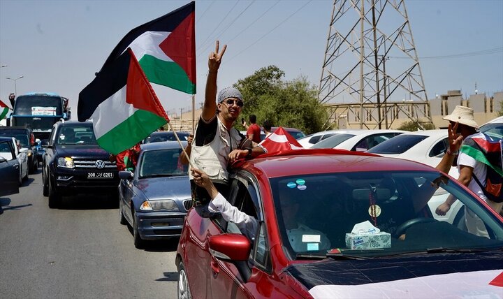 Photos: "Maghreb Resistance Convoy" for Gaza reaches Libya