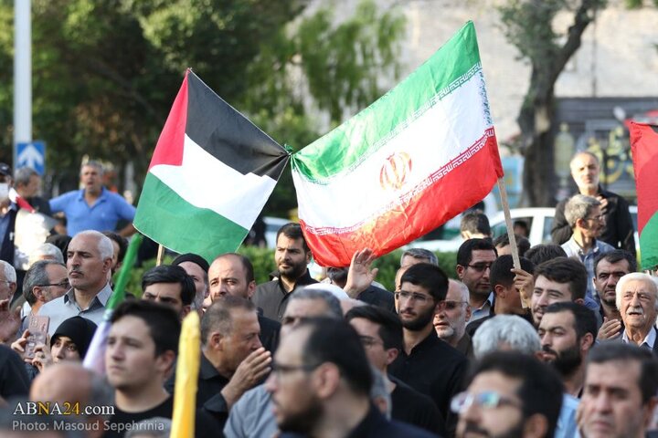 تجمع مردم تبریز پس از حملات رژیم صهیونیستی به ایران