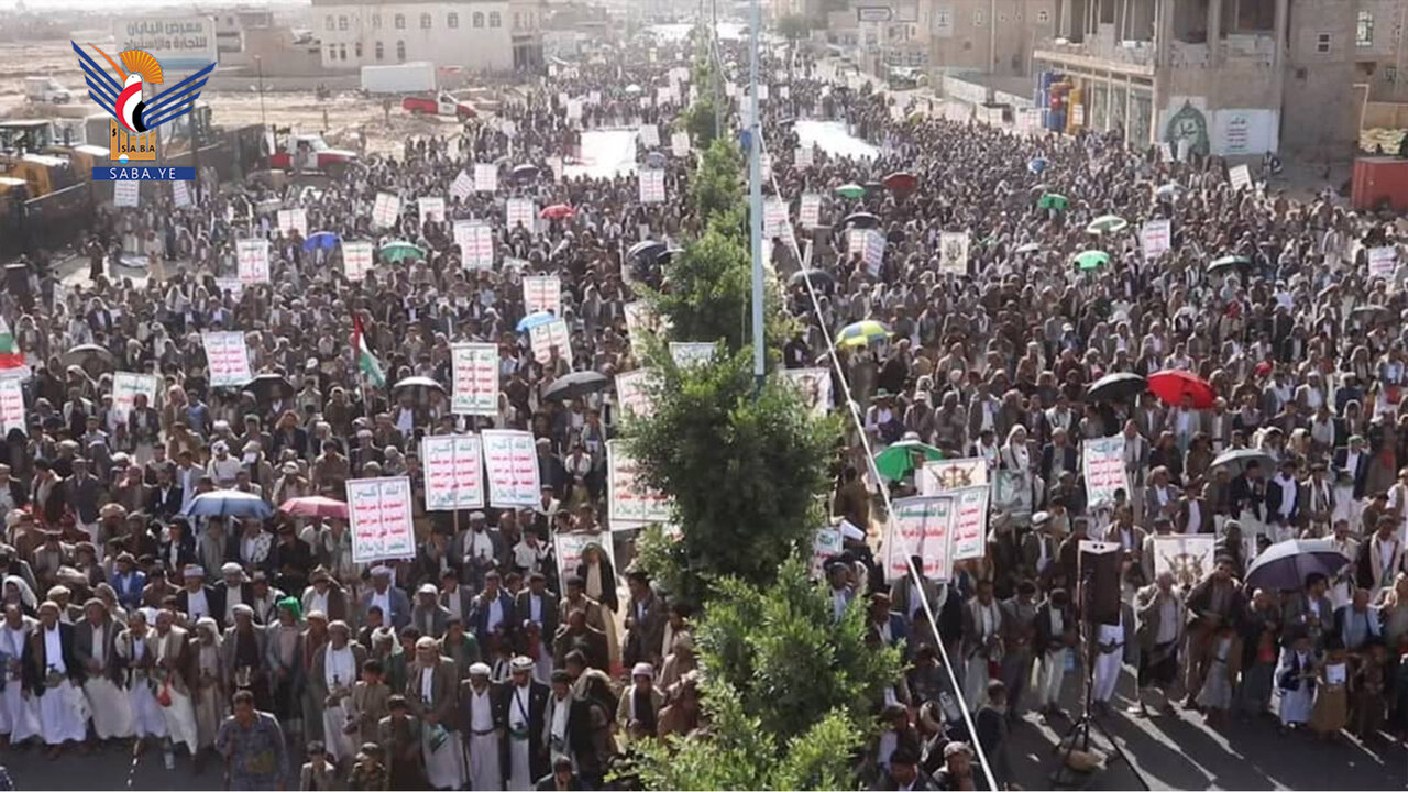 تقرير مصور/  عمران اليمنية تشهد 80 مسيرة حاشدة تأكيداً على الاستمرار في نصرة غزة والمقدسات