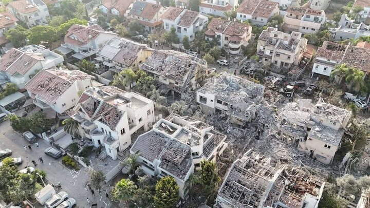 Photos: Massive destruction after Iranian missile hits south of Tel Aviv