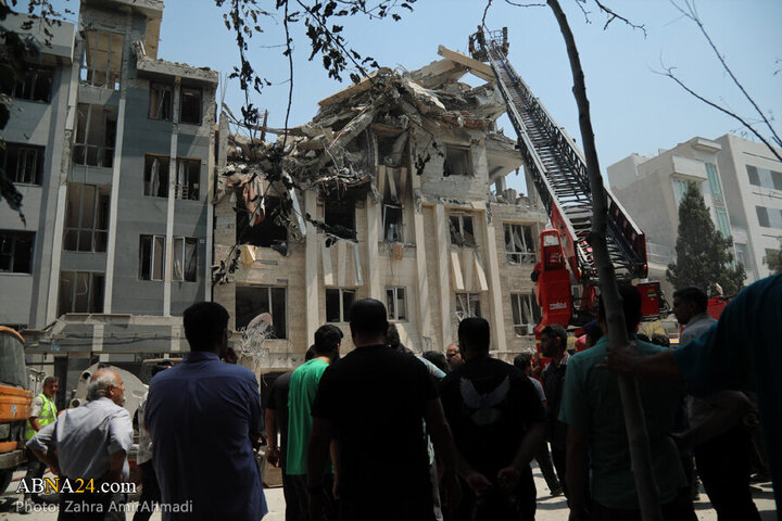 تقرير مصور/ شهيدان وجرحى مدنيين في عدوان صهيوني غاشم على حي سكني بطهران