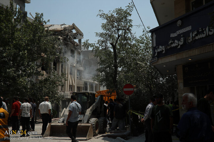 تقرير مصور/ شهيدان وجرحى مدنيين في عدوان صهيوني غاشم على حي سكني بطهران