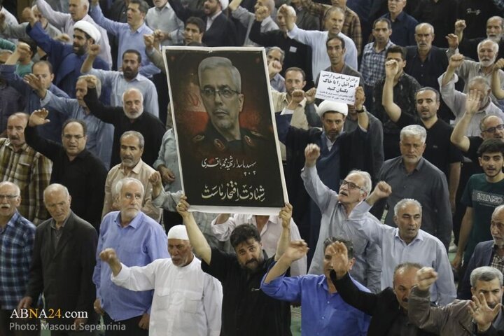 تقرير مصور/ مصلى الإمام الخميني (ره) في تبريز يشهد تجمعًا للمصلين ينددون بالعدوان الصهيوني