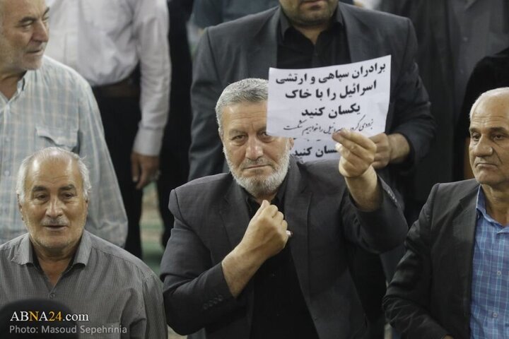 تقرير مصور/ مصلى الإمام الخميني (ره) في تبريز يشهد تجمعًا للمصلين ينددون بالعدوان الصهيوني