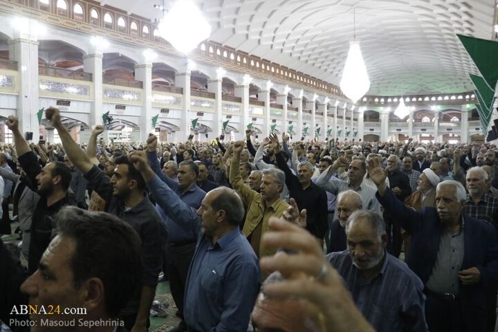 تقرير مصور/ مصلى الإمام الخميني (ره) في تبريز يشهد تجمعًا للمصلين ينددون بالعدوان الصهيوني