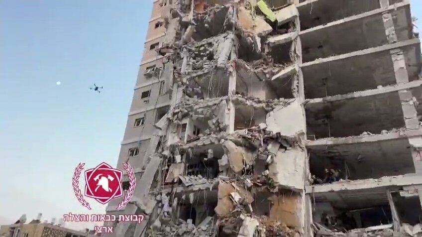 ویدیو | حجم ویرانی جنوب تل‌آویو در اثر اصابت موشک ایران