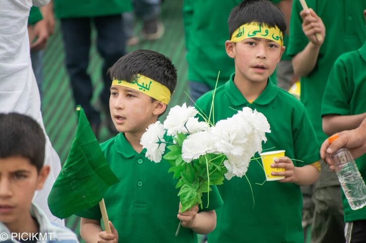 راهپیمایی همبستگی با ایران و عید غدیر در شهر کارگیل هند
