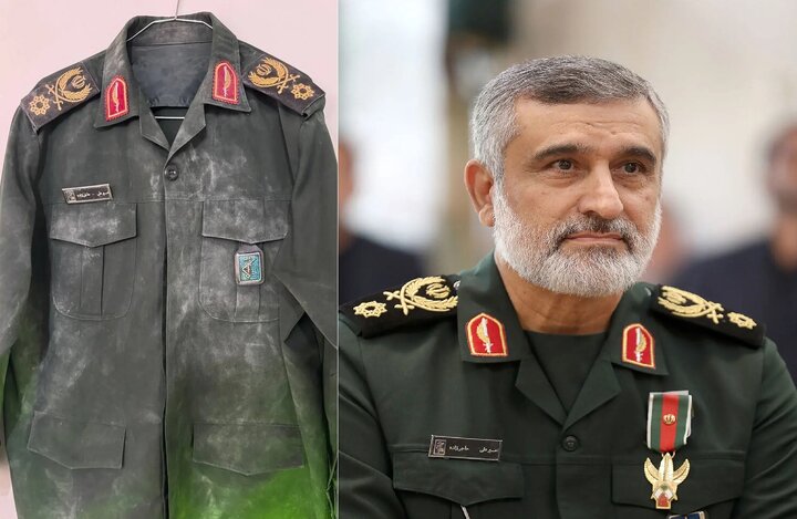 ویدیو | لباسی که سردار حاجی‌زاده هنگام شهادت به تن داشت