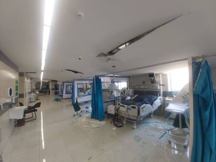 Photos: Zionist regime attacks civilian hospital in Kermanshah
