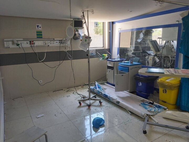 Photos: Zionist regime attacks civilian hospital in Kermanshah