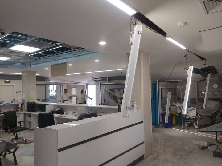 Photos: Zionist regime attacks civilian hospital in Kermanshah