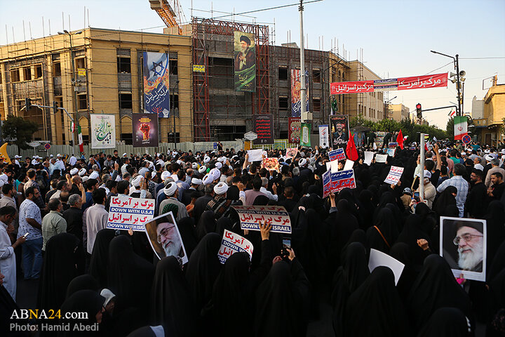 تشییع پیکر ۸ شهید حملات رژیم صهیونیستی در شهر قم