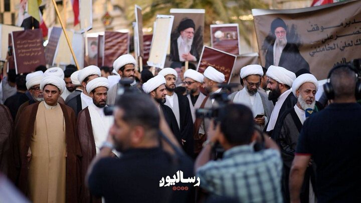 Photos: Iraqis demonstrate in Kadhimiya to support Iran against Israeli attacks