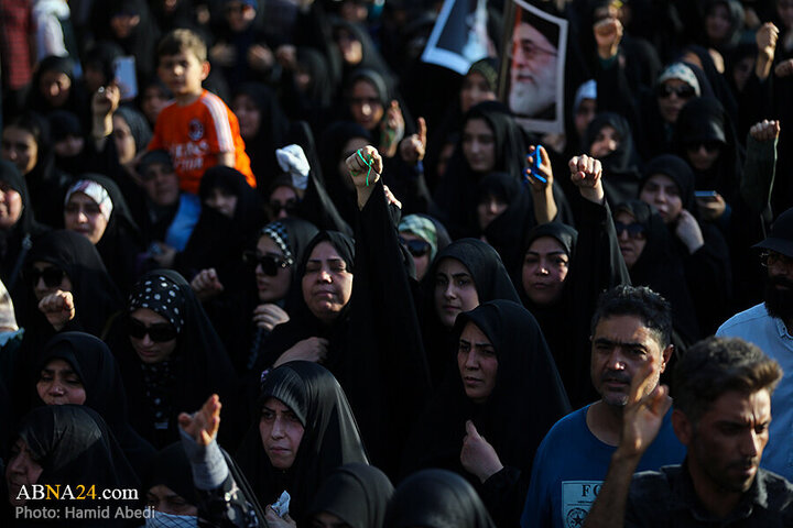 Informe fotográfico |  Ceremonia fúnebre de 8 mártires iraníes tras ataques del régimen sionista en Qom