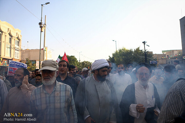 Informe fotográfico |  Ceremonia fúnebre de 8 mártires iraníes tras ataques del régimen sionista en Qom