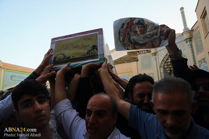Informe fotográfico |  Ceremonia fúnebre de 8 mártires iraníes tras ataques del régimen sionista en Qom