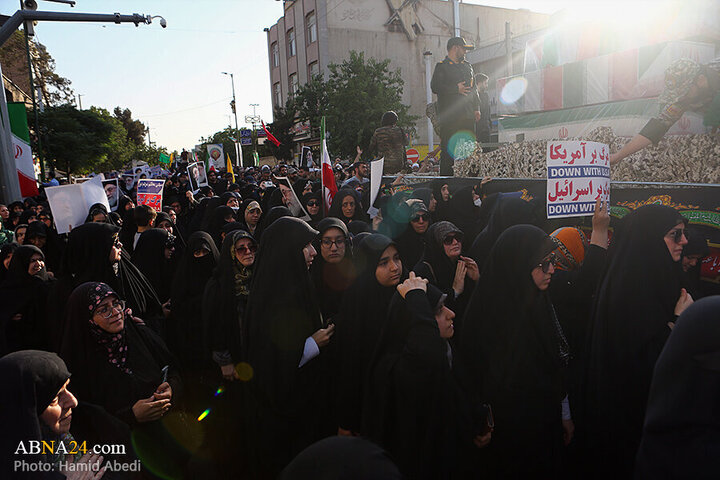 Informe fotográfico |  Ceremonia fúnebre de 8 mártires iraníes tras ataques del régimen sionista en Qom