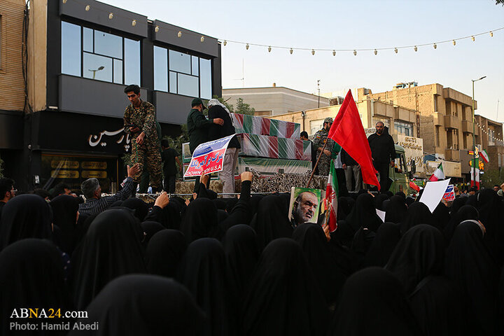 Informe fotográfico |  Ceremonia fúnebre de 8 mártires iraníes tras ataques del régimen sionista en Qom