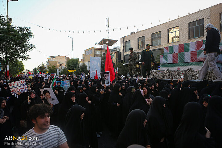 Informe fotográfico |  Ceremonia fúnebre de 8 mártires iraníes tras ataques del régimen sionista en Qom
