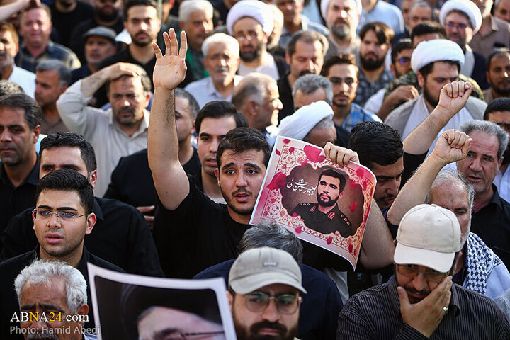 Informe fotográfico |  Ceremonia fúnebre de 8 mártires iraníes tras ataques del régimen sionista en Qom